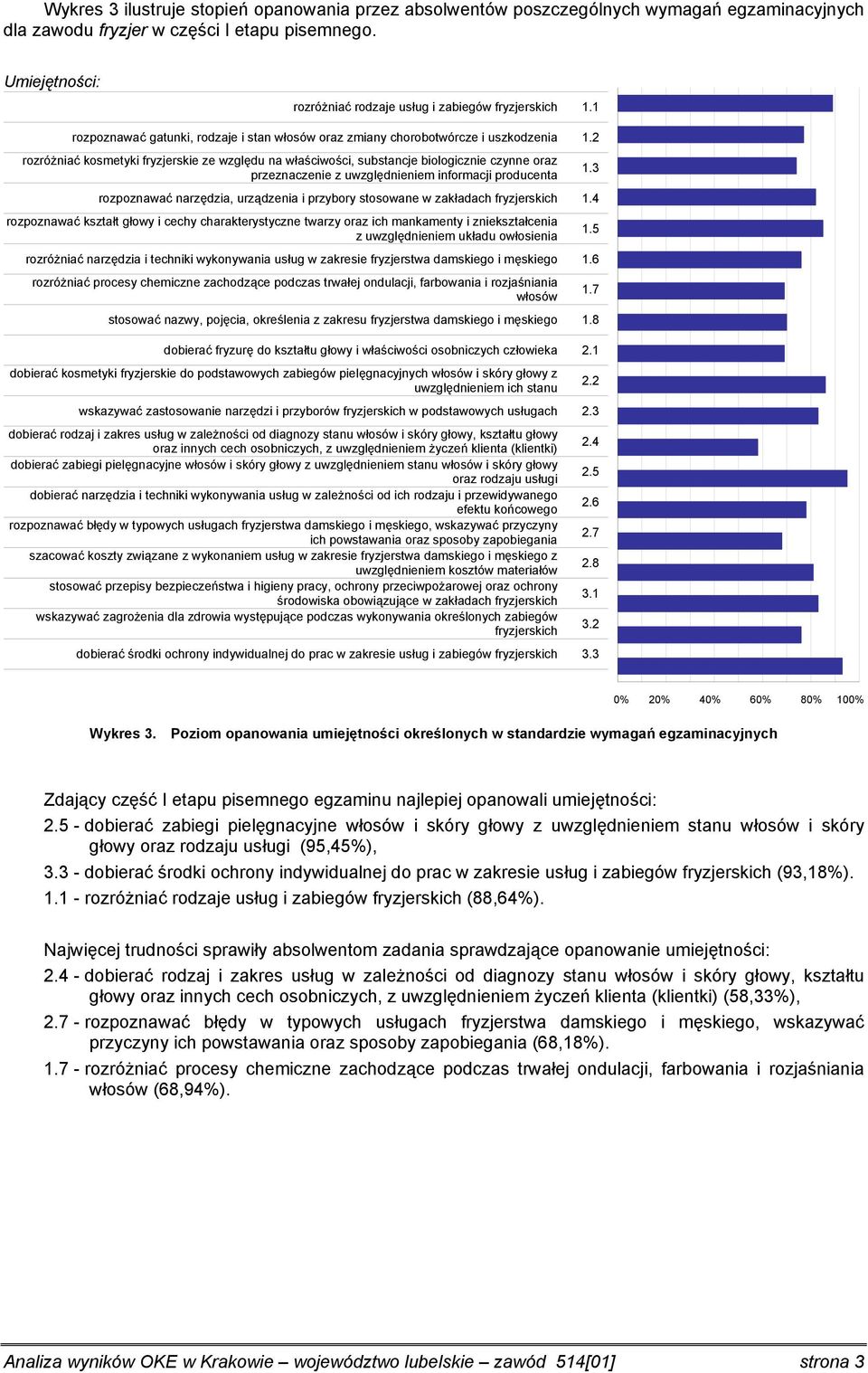 rozróżniać kosmetyki fryzjerskie ze względu na właściwości, substancje biologicznie czynne oraz przeznaczenie z uwzględnieniem informacji producenta rozpoznawać narzędzia, urządzenia i przybory