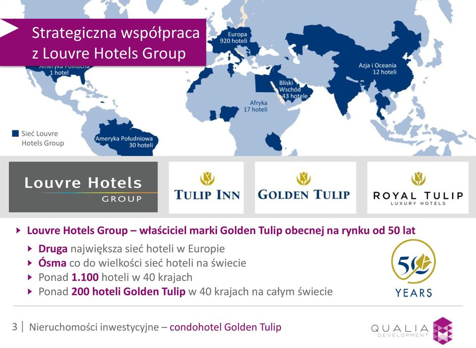 Europie Ósma co do wielkości sieć hoteli na świecie Ponad 1.