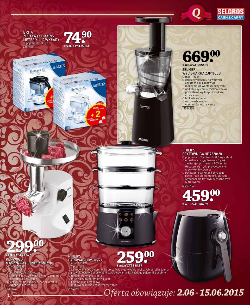 blokada kapania możliwość mycia elementów w zmywarce 11564838 PHILIPS FRYTOWNICA HD9220/20 pojemność: 2,2 l (na ok.