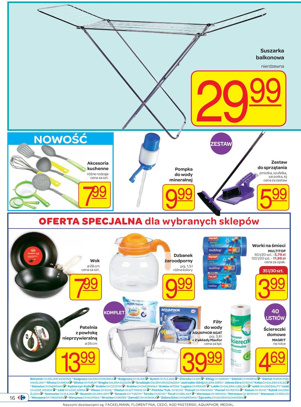 3,8 l + 2 wkłady Maxfor cena za kpl. 39 99 Worki na śmieci MULTITOP 60 l/20 szt. - 5,79 zł 120 l/20 szt. - 11,99 zł 35 l/30 szt.