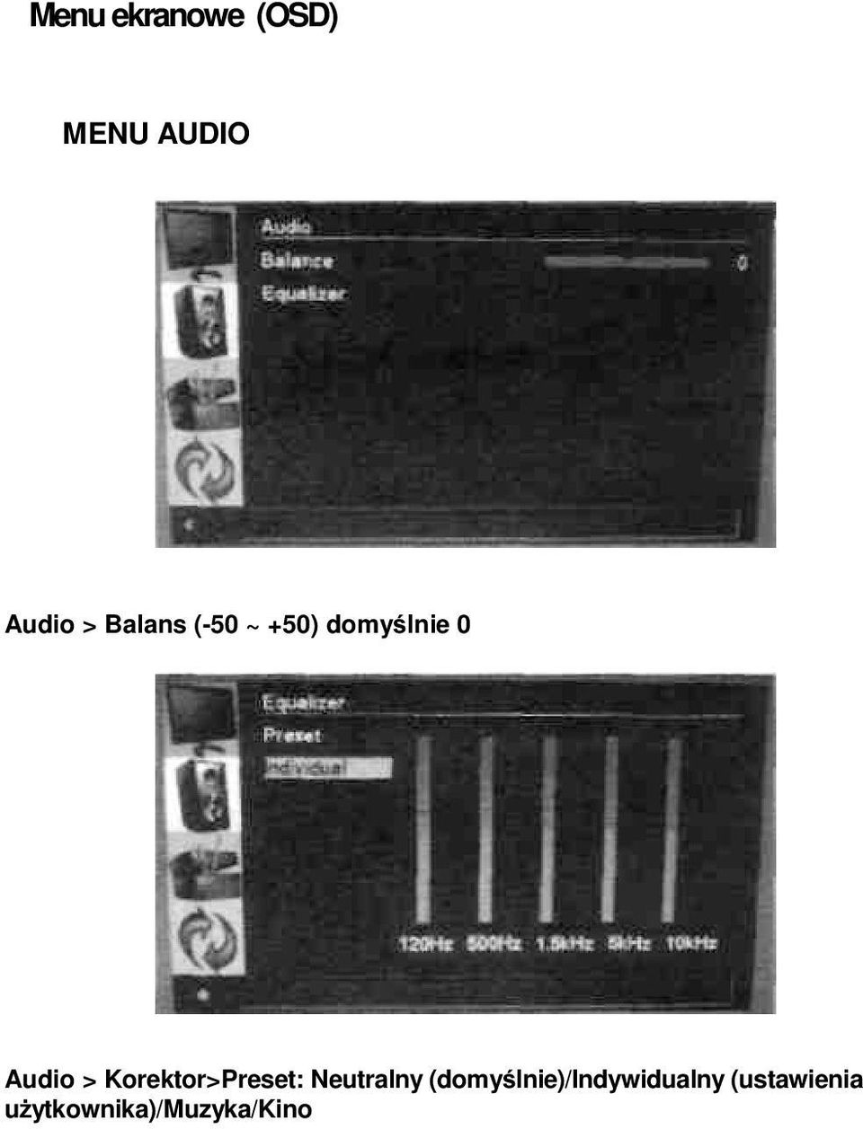 Korektor>Preset: Neutralny