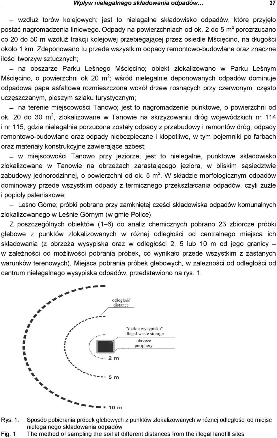 Zdeponowano tu przede wszystkim odpady remontowo-budowlane oraz znaczne ilości tworzyw sztucznych; na obszarze Parku Leśnego Mścięcino; obiekt zlokalizowano w Parku Leśnym Mścięcino, o powierzchni ok