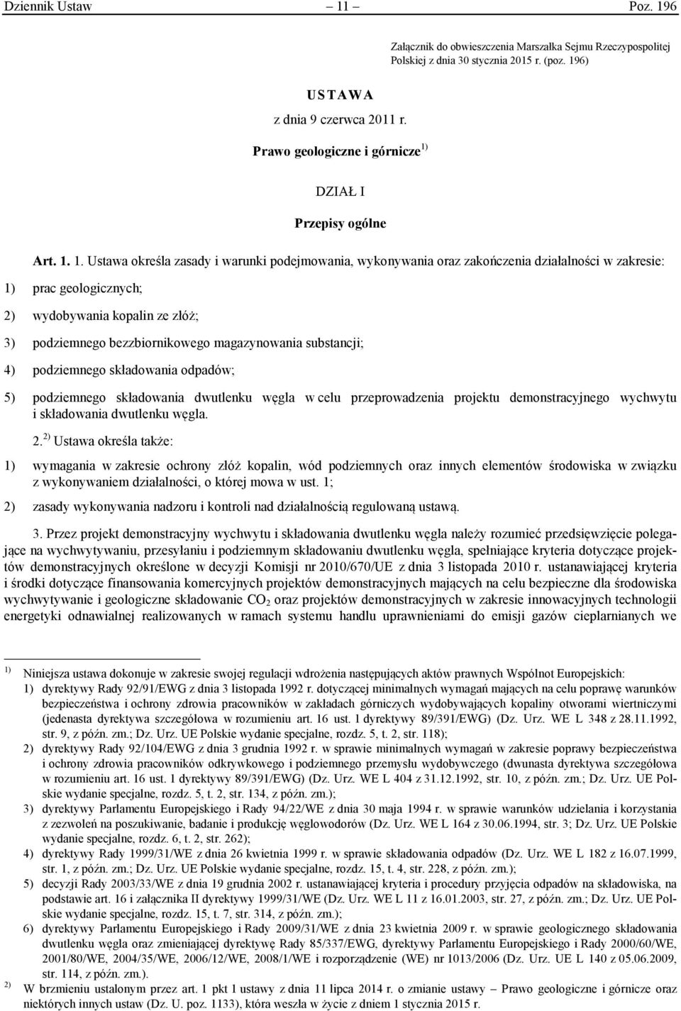 DZIAŁ I Przepisy ogólne Art. 1.