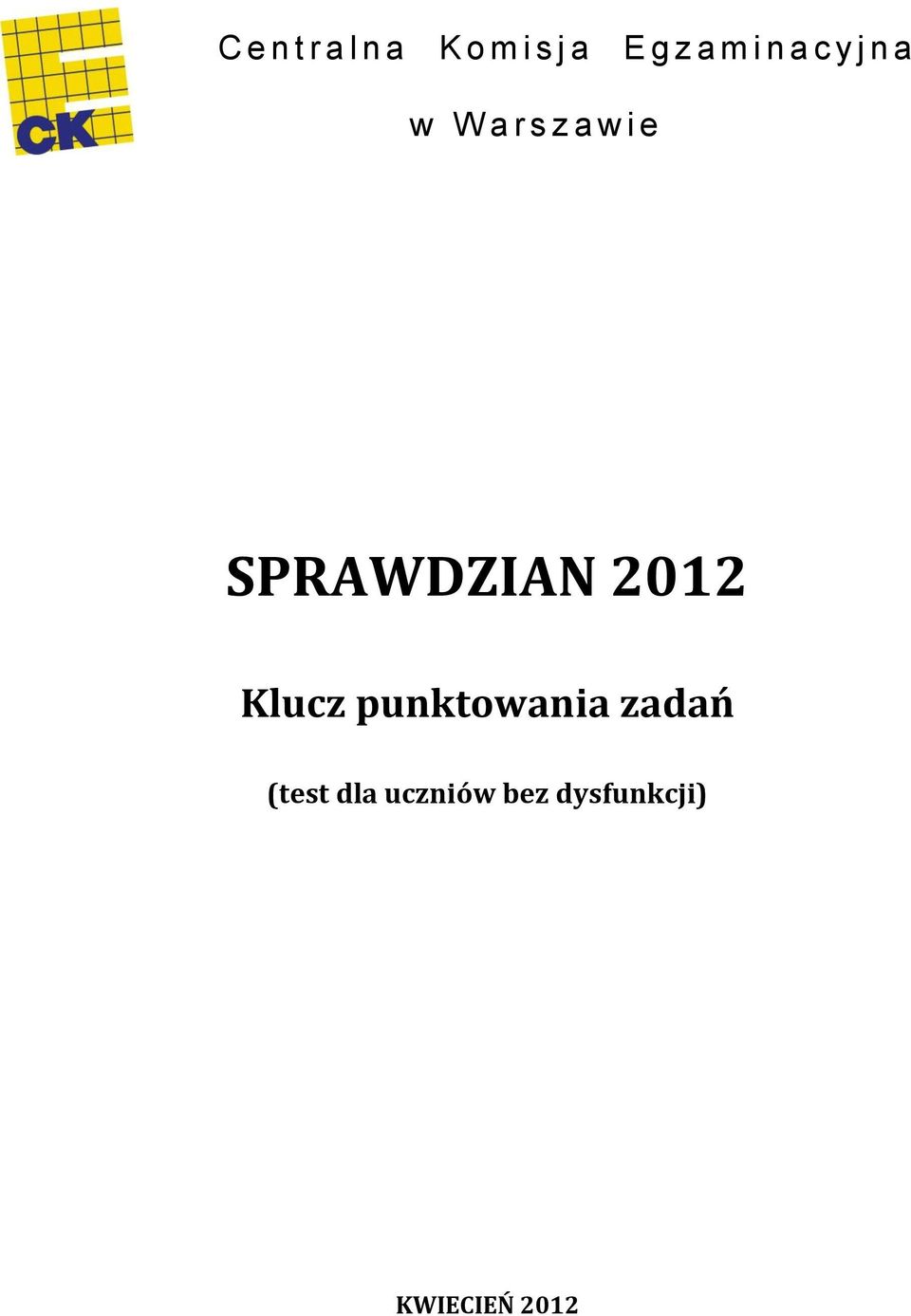 SPRWZIN 2012 Klucz punktowania zadań