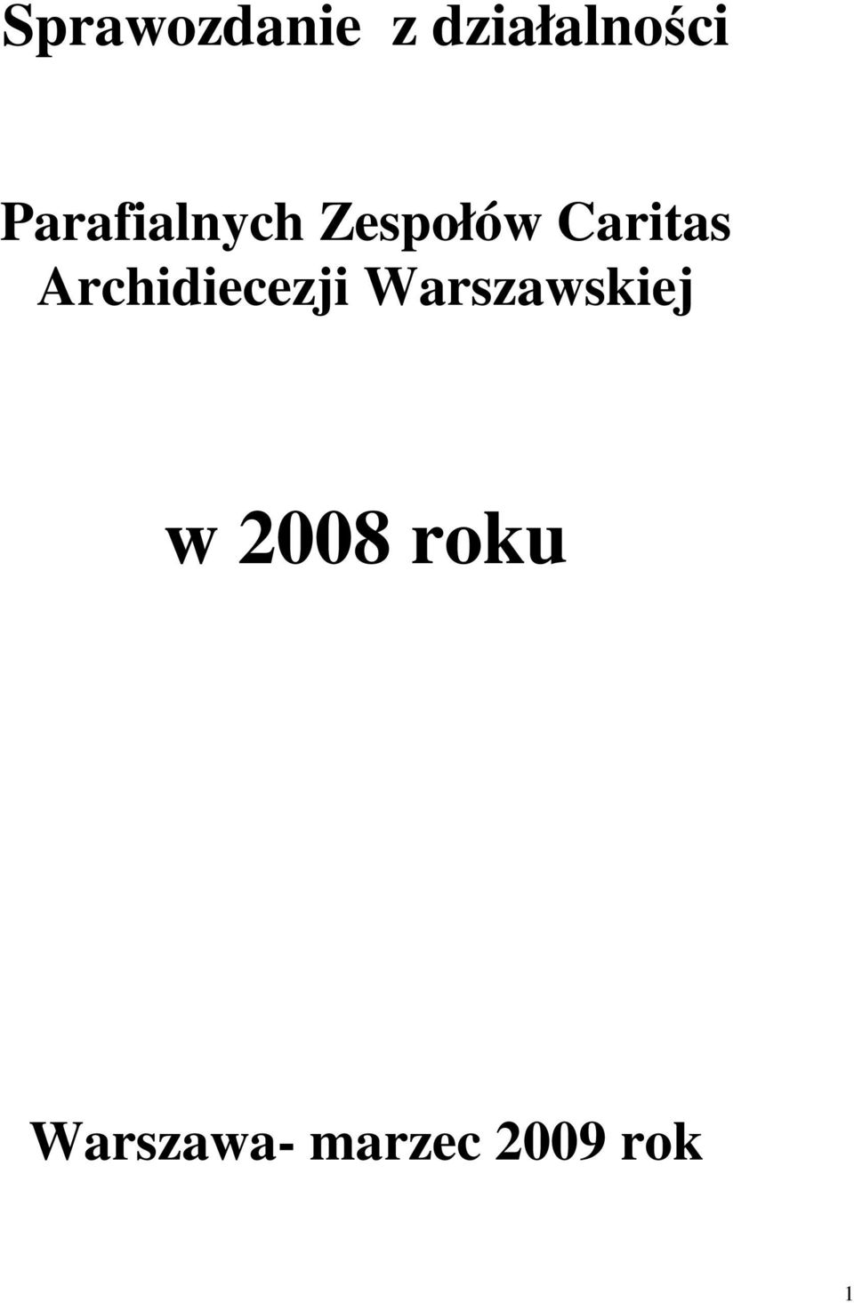 Archidiecezji Warszawskiej w