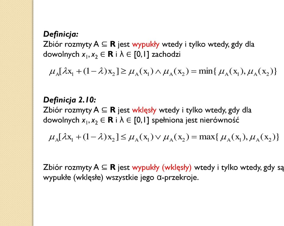 0: Ziór rozmt jest wlęsł wted i tlo wted gd dl dowolnch 2 i λ [0]