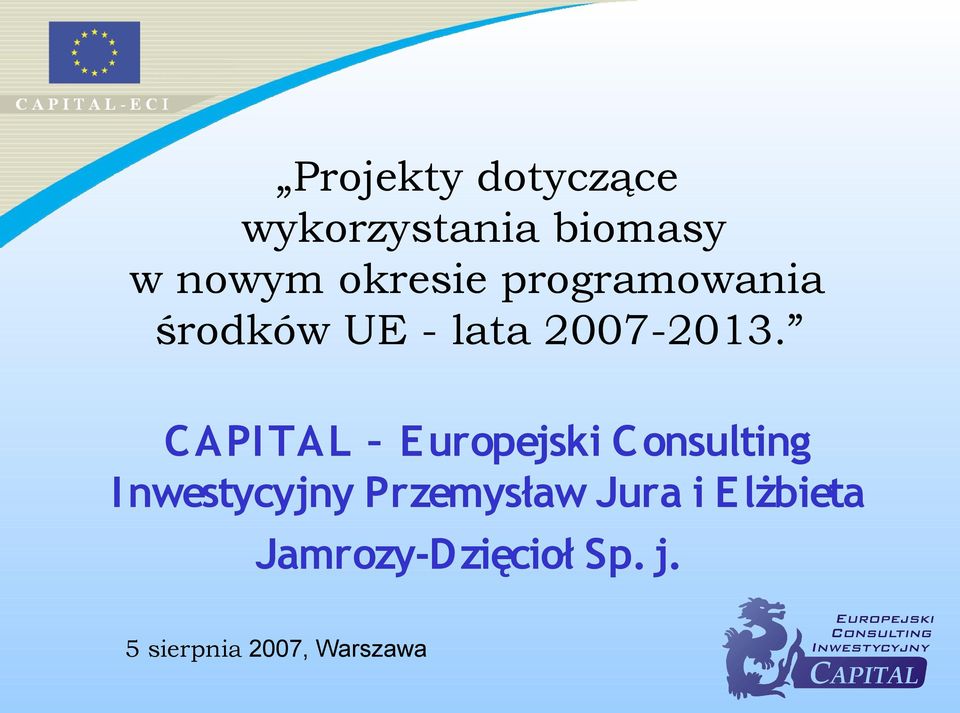 CAPITAL Europejski Consulting Inwestycyjny Przemysław