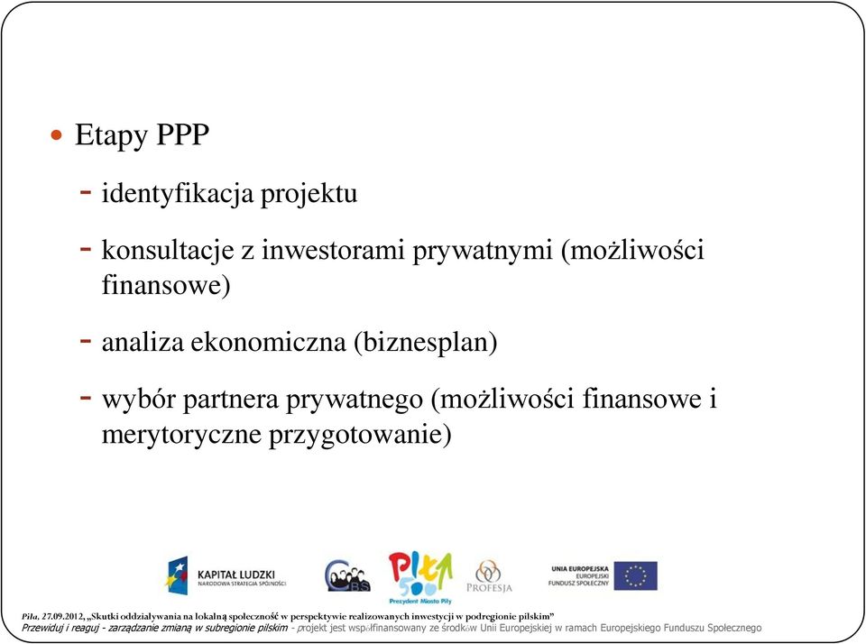 analiza ekonomiczna (biznesplan) - wybór partnera