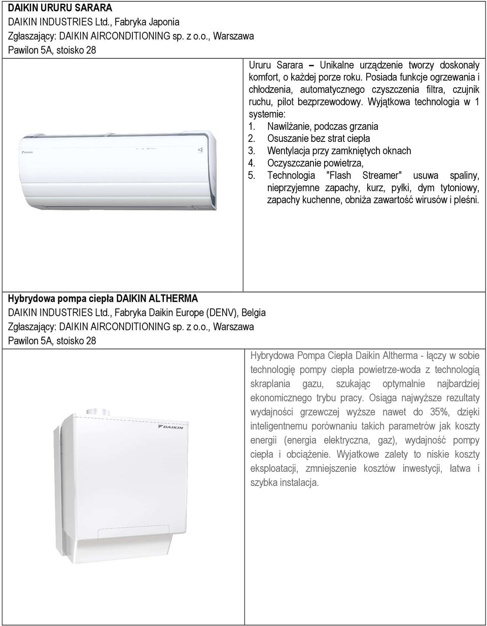 Osuszanie bez strat ciepła 3. Wentylacja przy zamkniętych oknach 4. Oczyszczanie powietrza, 5.