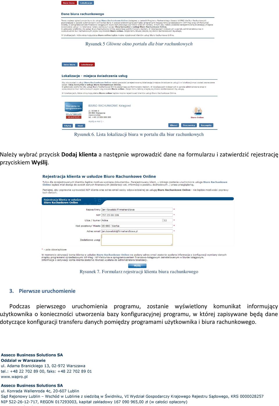 rejestrację przyciskiem Wyślij. Rysunek 7. Formularz rejestracji klienta biura rachunkowego 3.