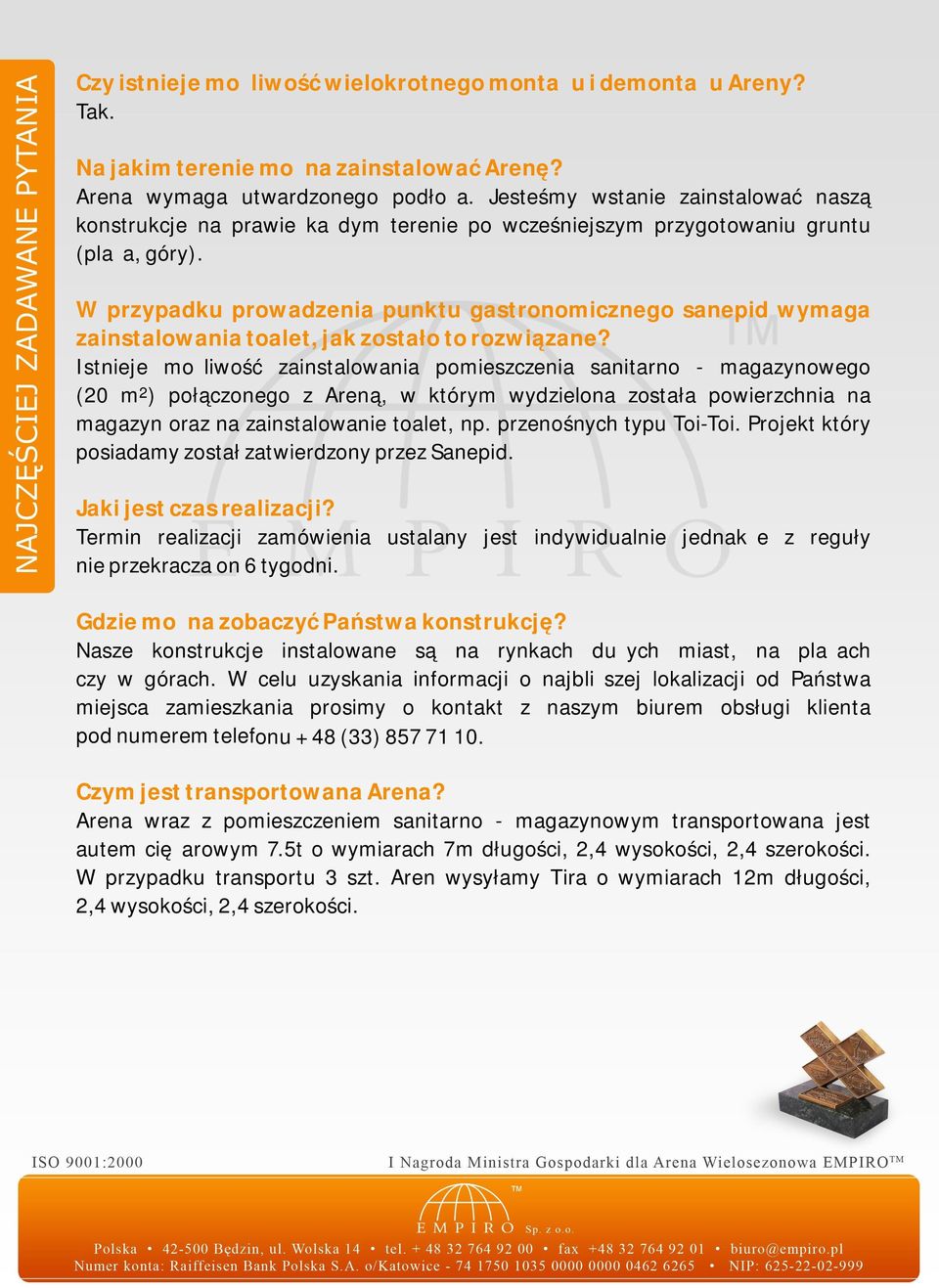 W przypadku prowadzenia punktu gastronomicznego sanepid wymaga zainstalowania toalet, jak zostało to rozwiązane?