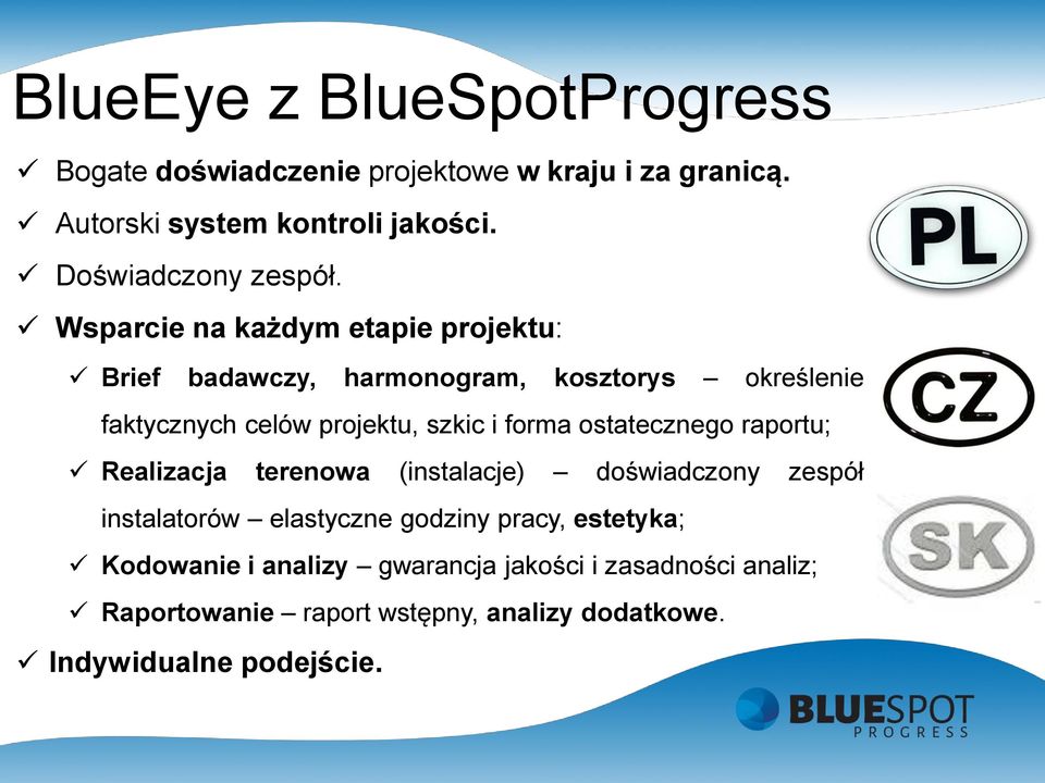 Wsparcie na każdym etapie projektu: Brief badawczy, harmonogram, kosztorys określenie faktycznych celów projektu, szkic i forma