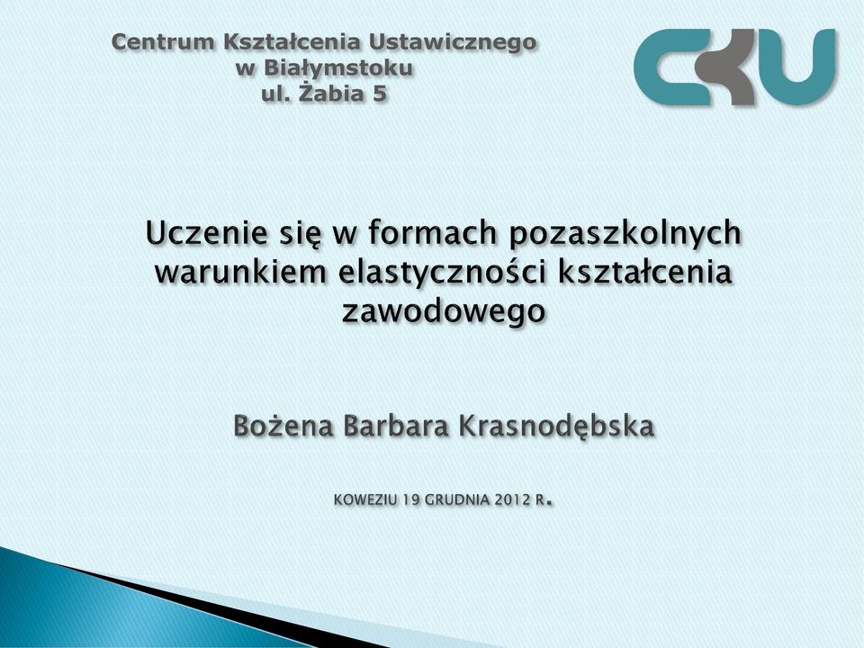 Ustawicznego w