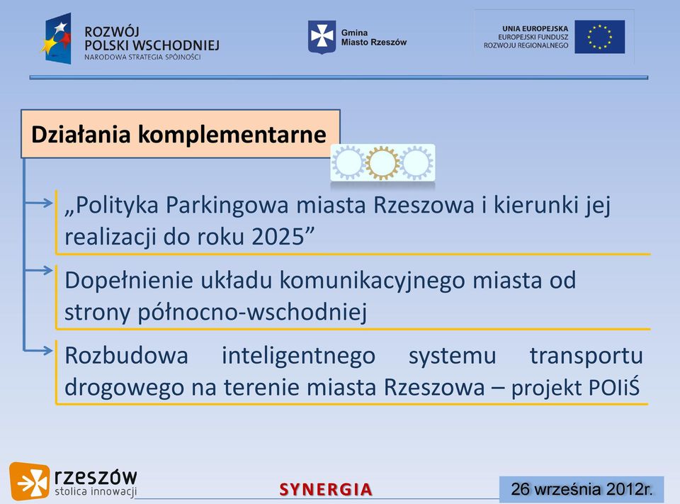 komunikacyjnego miasta od strony północno-wschodniej Rozbudowa