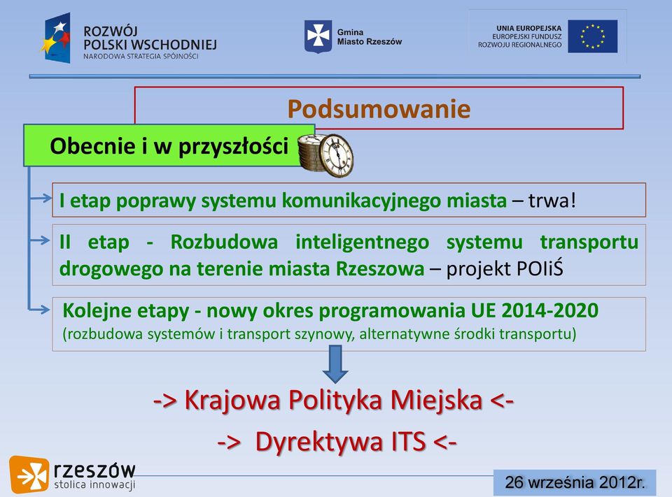 projekt POIiŚ Kolejne etapy - nowy okres programowania UE 2014-2020 (rozbudowa systemów i