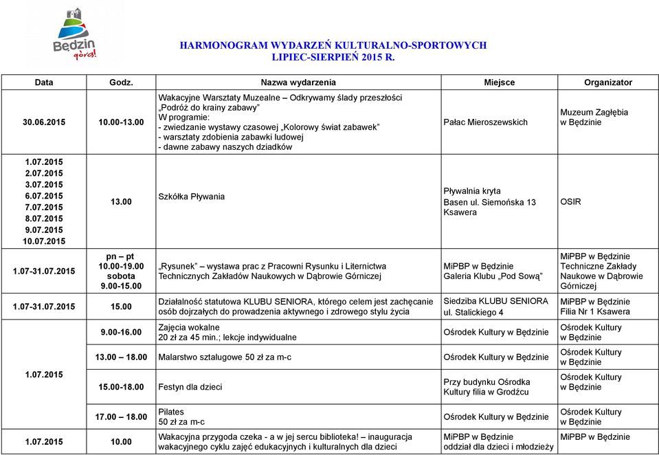 00 Wakacyjne Warsztaty Muzealne Odkrywamy ślady przeszłości Podróż do krainy zabawy W programie: - zwiedzanie wystawy czasowej Kolorowy świat zabawek - warsztaty zdobienia zabawki ludowej - dawne