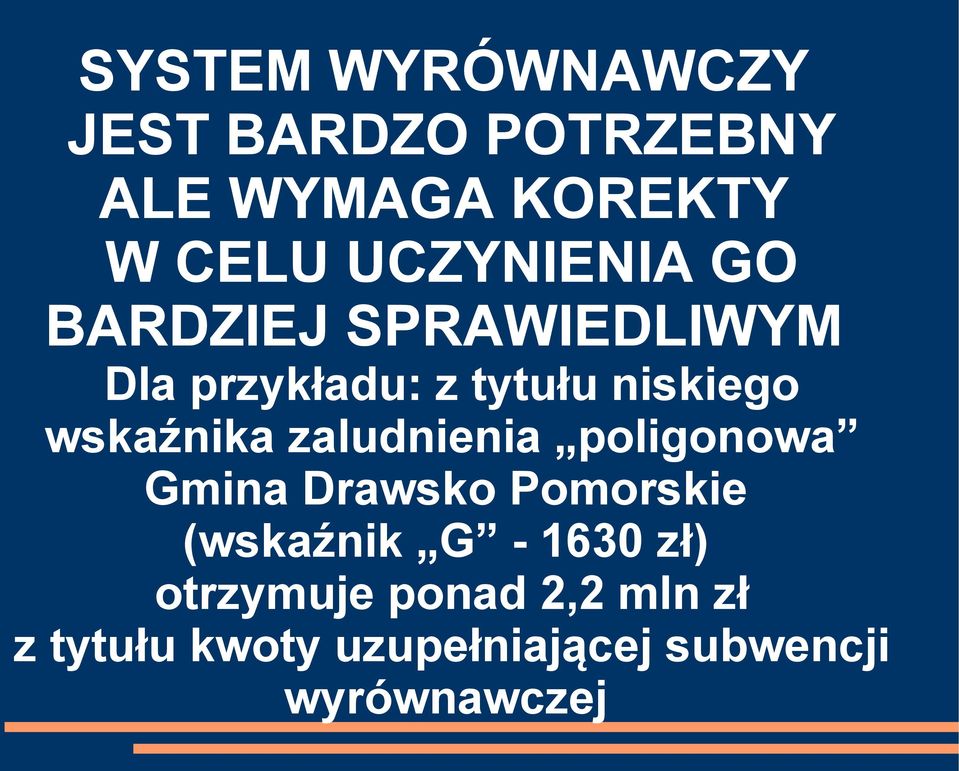 wskaźnika zaludnienia poligonowa Gmina Drawsko Pomorskie (wskaźnik G -