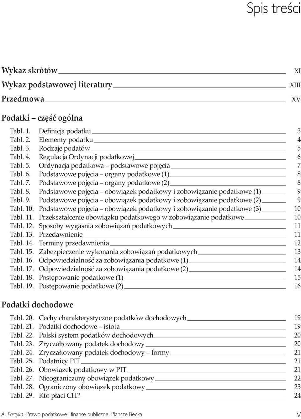 9. Podstawowe pojęcia obowiązek podatkowy i zobowiązanie podatkowe (2) 9 Tabl. 10. Podstawowe pojęcia obowiązek podatkowy i zobowiązanie podatkowe (3) 10 Tabl. 11.