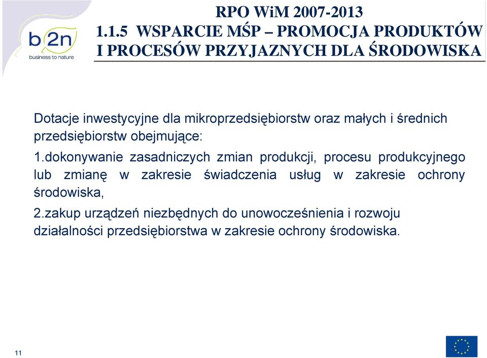mikroprzedsiębiorstw oraz małych i średnich przedsiębiorstw obejmujące: 1.