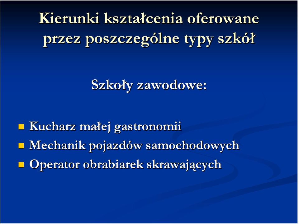 Kucharz małej gastronomii Mechanik