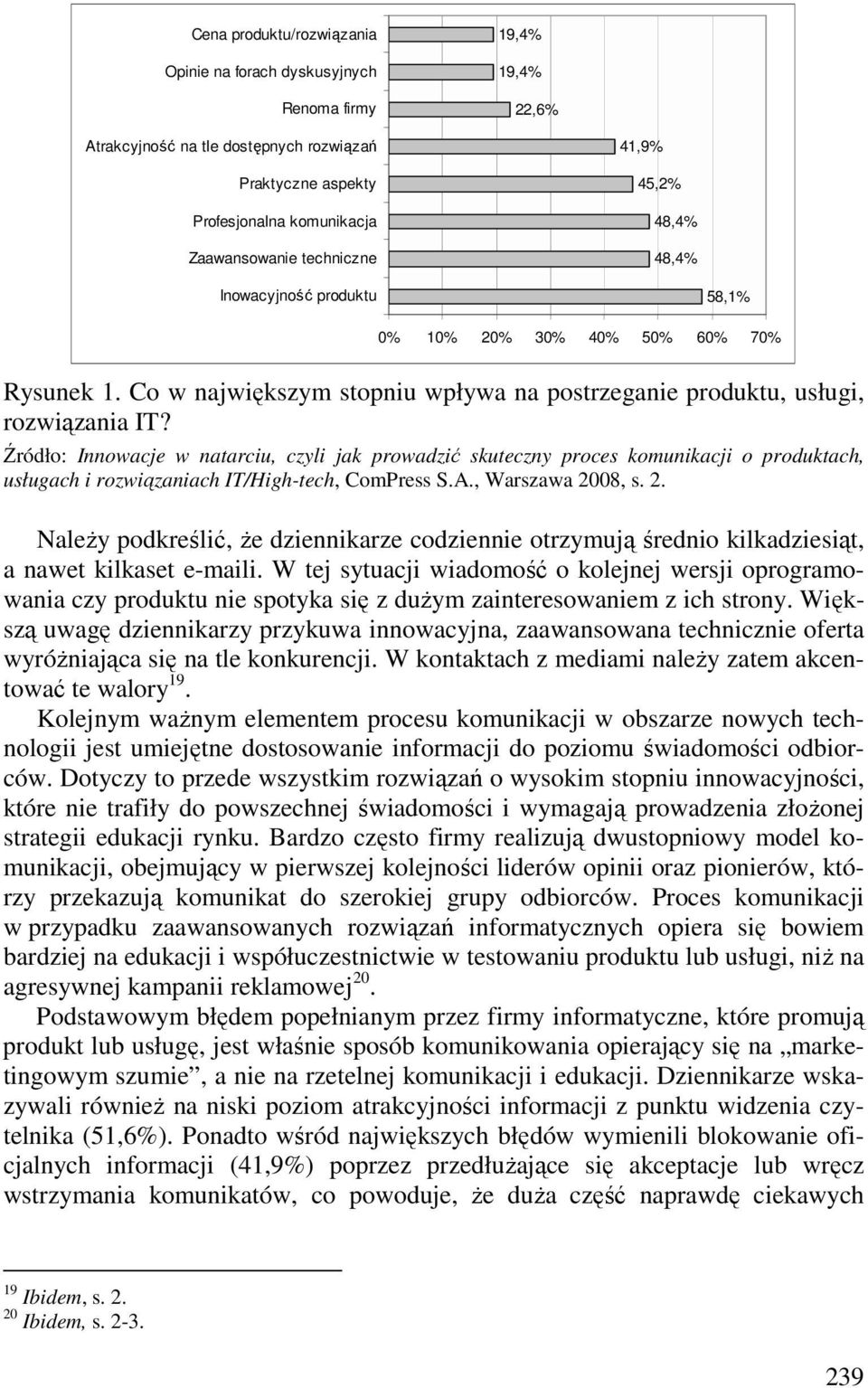 Źródło: Innowacje w natarciu, czyli jak prowadzić skuteczny proces komunikacji o produktach, usługach i rozwiązaniach IT/High-tech, ComPress S.A., Warszawa 20