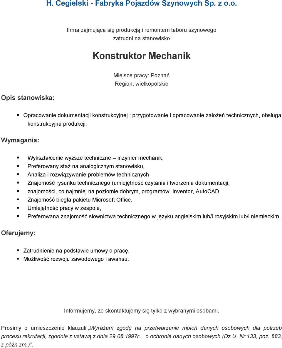 Wykształcenie wyższe techniczne inżynier mechanik, Analiza i rozwiązywanie problemów technicznych