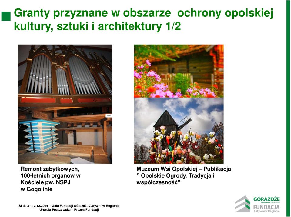 NSPJ w Gogolinie Muzeum Wsi Opolskiej Publikacja Opolskie Ogrody.