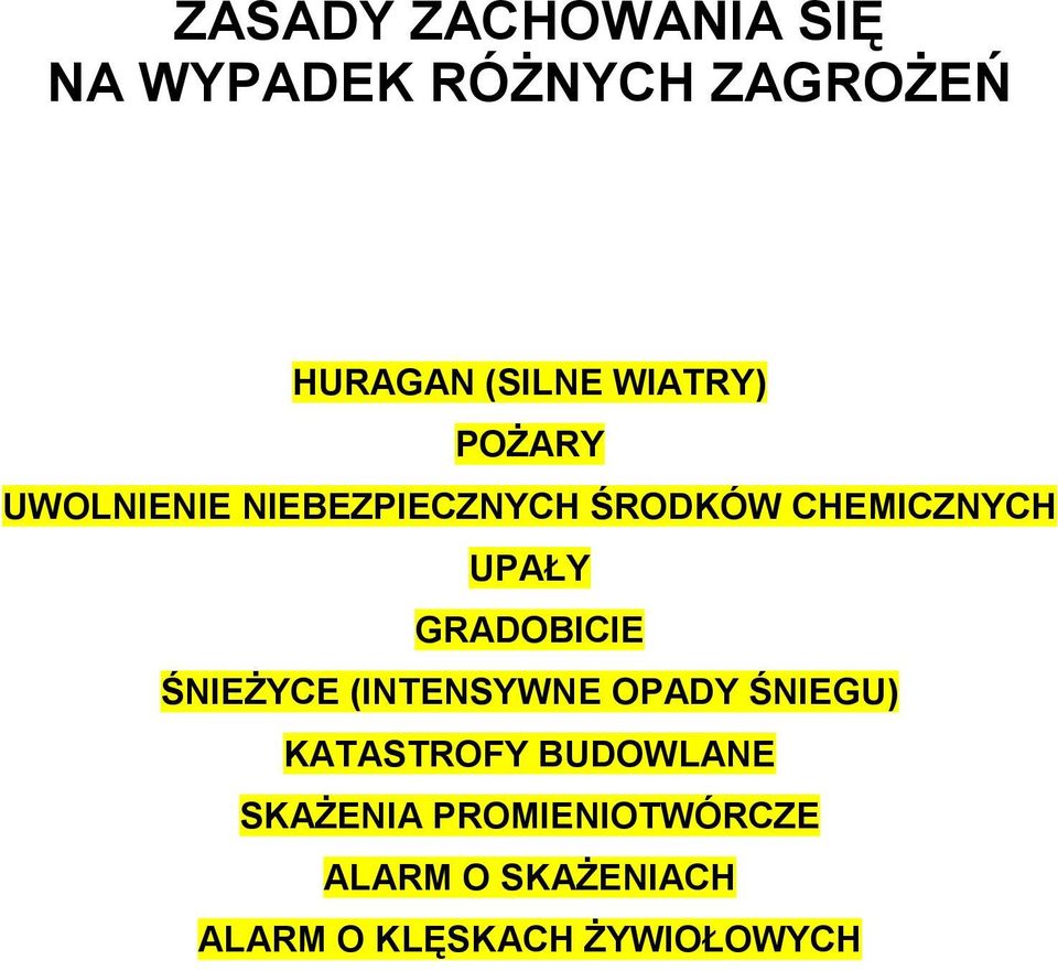 GRADOBICIE ŚNIEŻYCE (INTENSYWNE OPADY ŚNIEGU) KATASTROFY BUDOWLANE