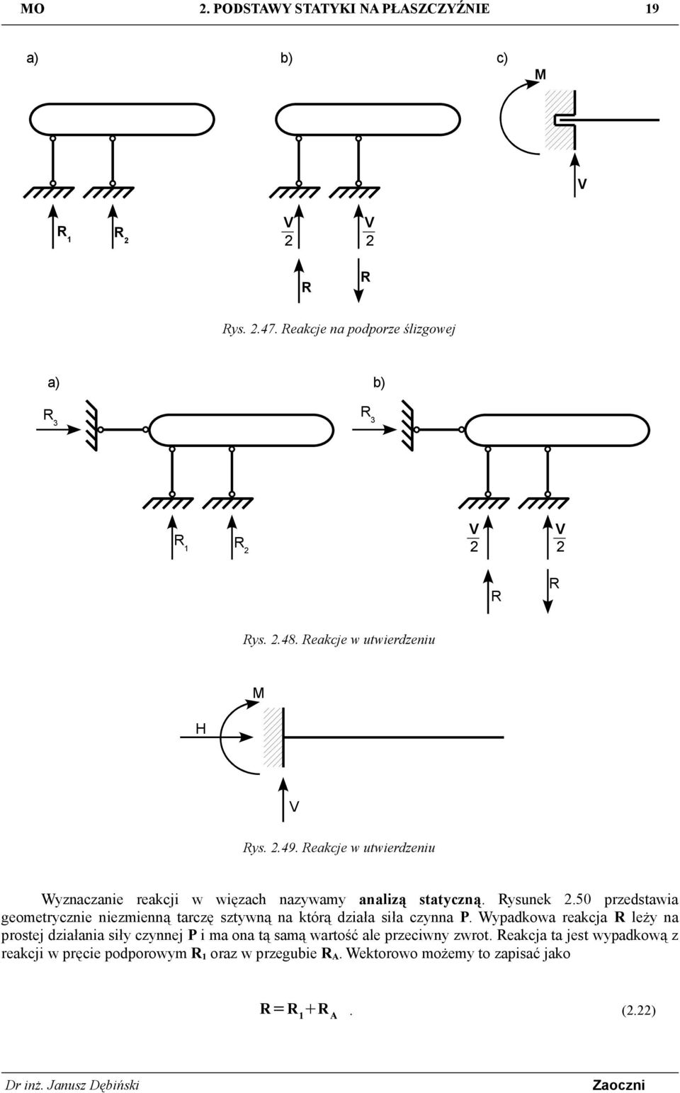 50 przedstwi geometrycznie niezmienną trczę sztywną n którą dził sił czynn.
