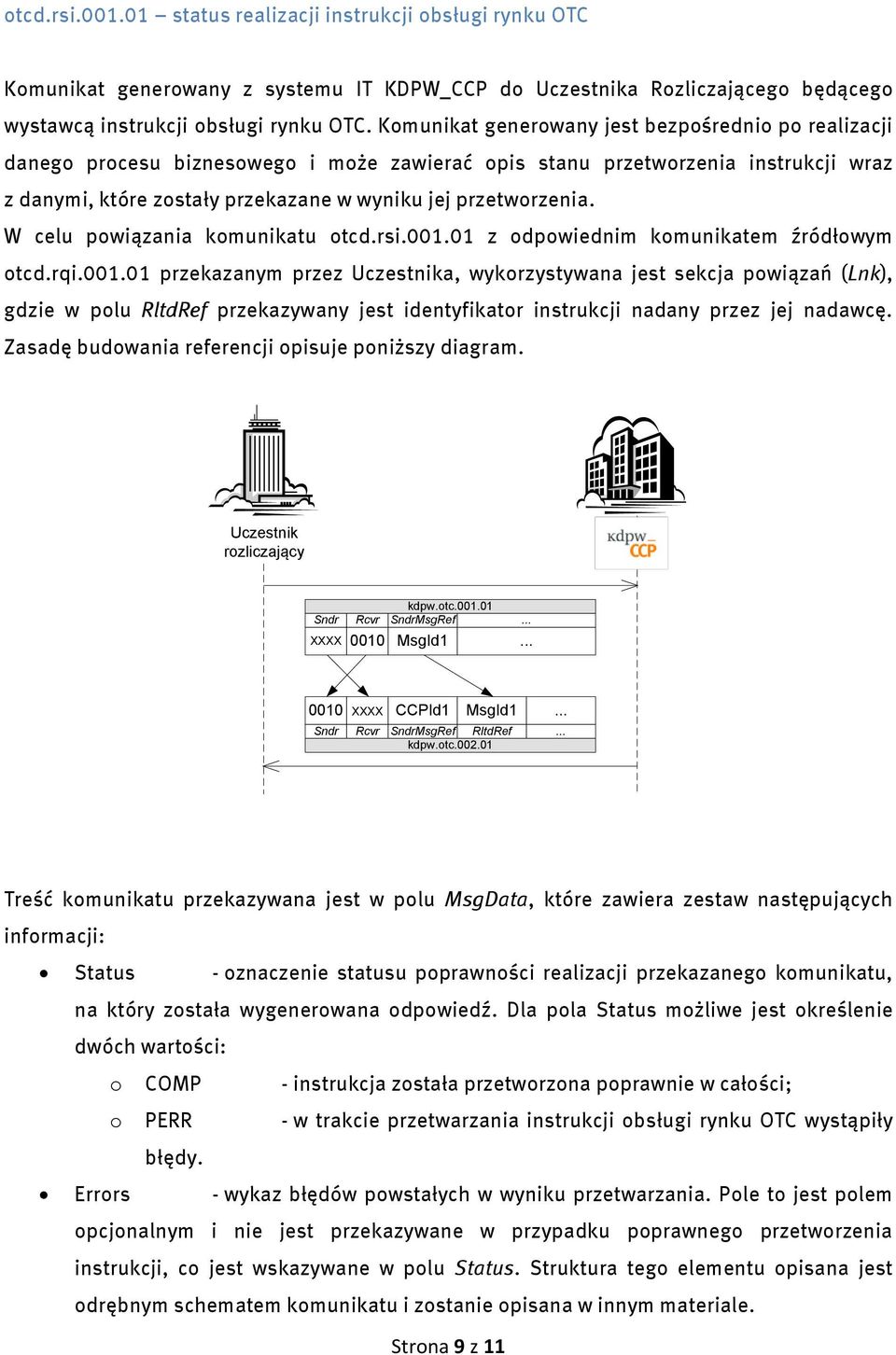 W celu powiązania komunikatu otcd.rsi.001.