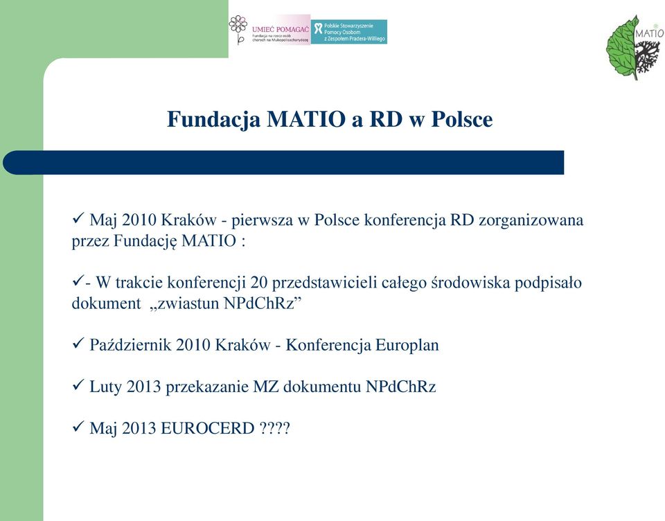 całego środowiska podpisało dokument zwiastun NPdChRz Październik 2010 Kraków -