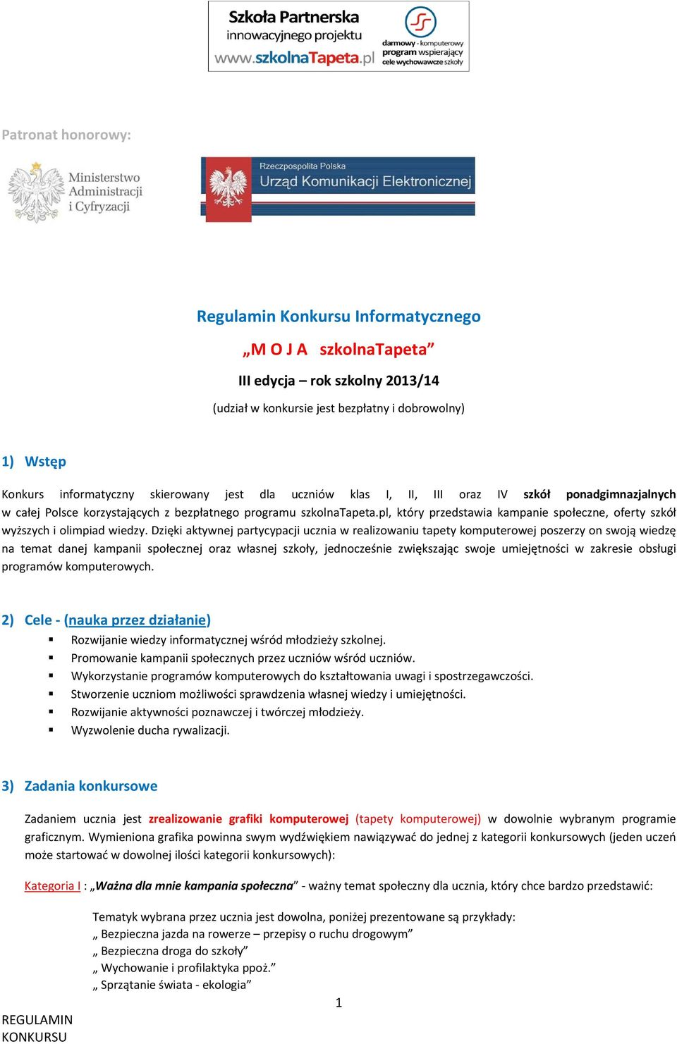 pl, który przedstawia kampanie społeczne, oferty szkół wyższych i olimpiad wiedzy.