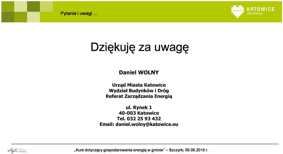 Referat Zarządzania Energią ul.