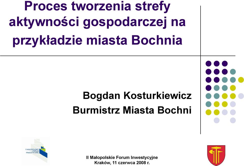 przykładzie miasta Bochnia