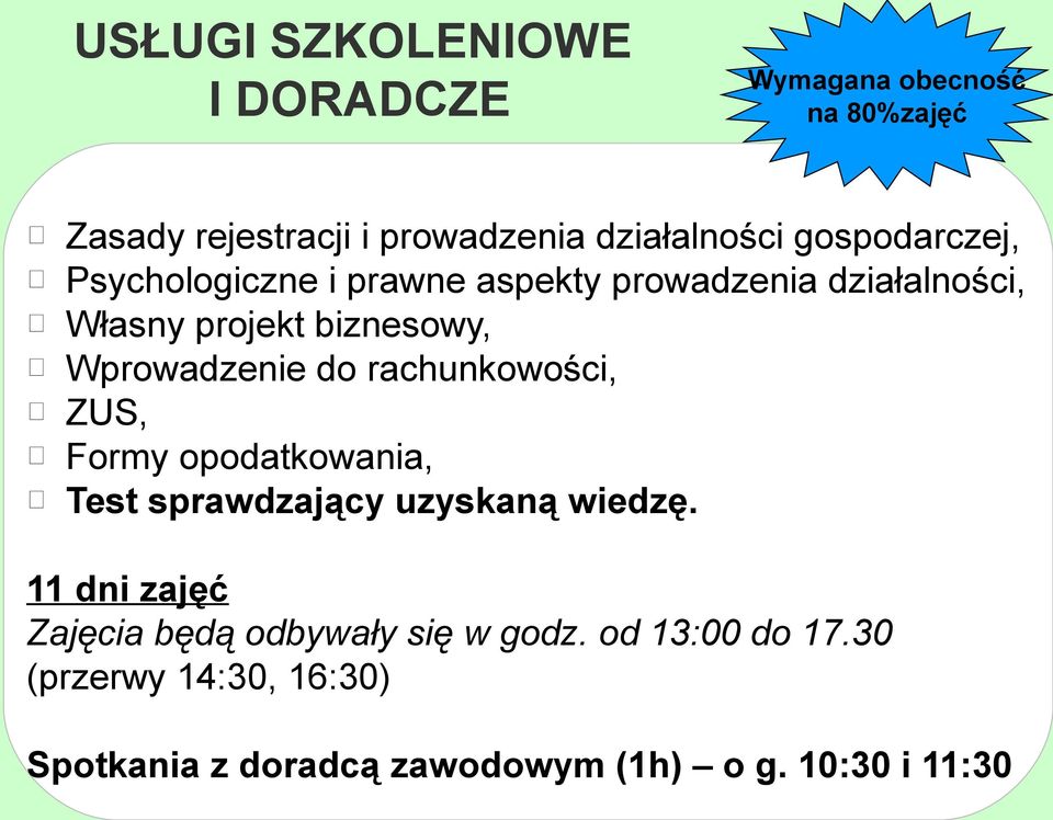 Wprowadzenie do rachunkowości, ZUS, Formy opodatkowania, Test sprawdzający uzyskaną wiedzę.