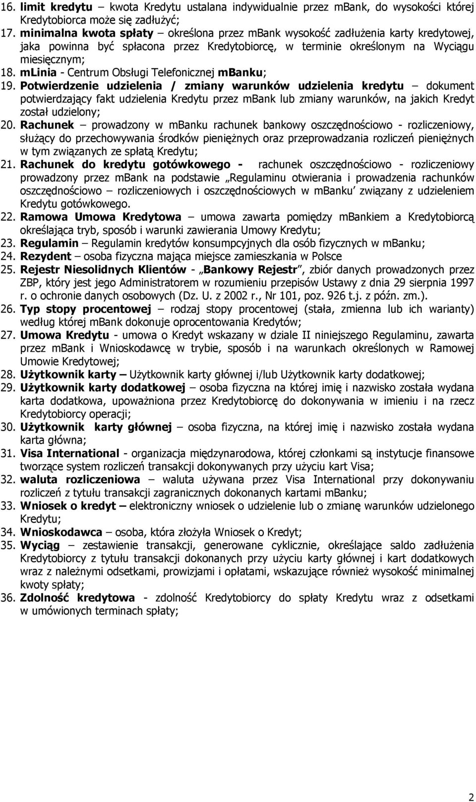 mlinia - Centrum Obsługi Telefonicznej mbanku; 19.