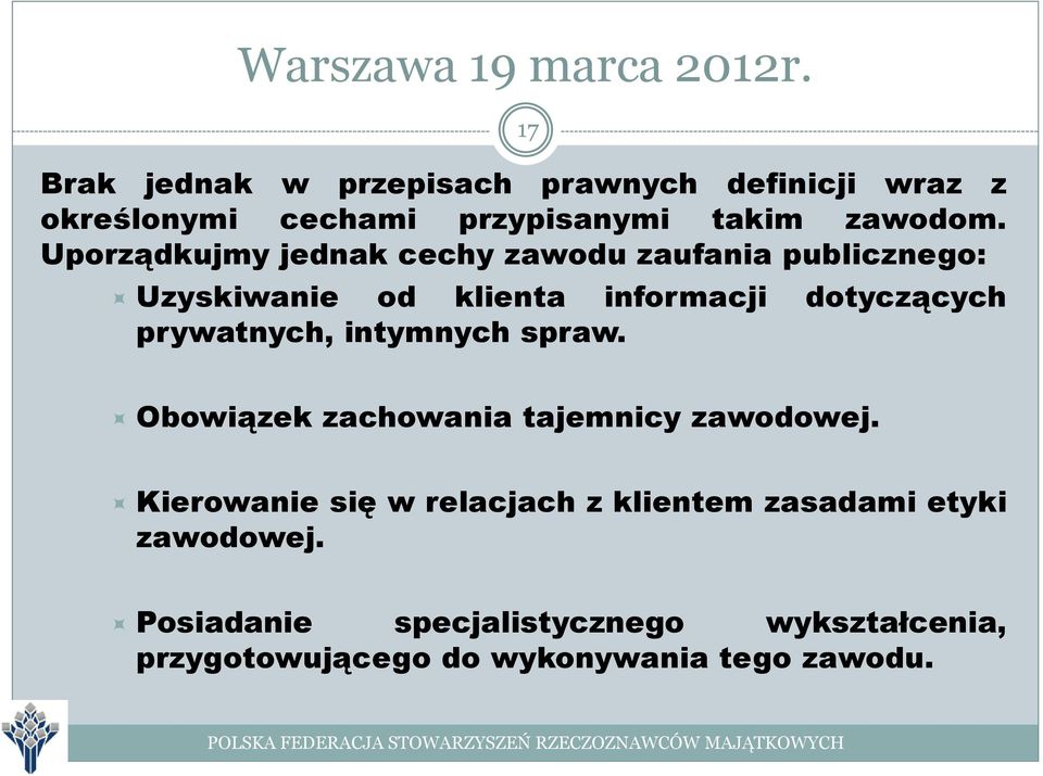 prywatnych, intymnych spraw. Obowiązek zachowania tajemnicy zawodowej.