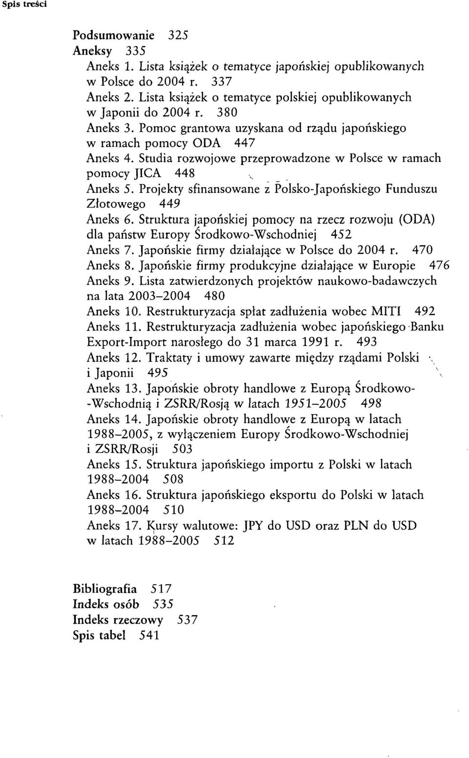 Projekty sfinansowane z Polsko-Japońskiego Funduszu Złotowego 449 Aneks 6. Struktura japońskiej pomocy na rzecz rozwoju (ODA) dla państw Europy Srodkowo-Wschodniej 452 Aneks 7.