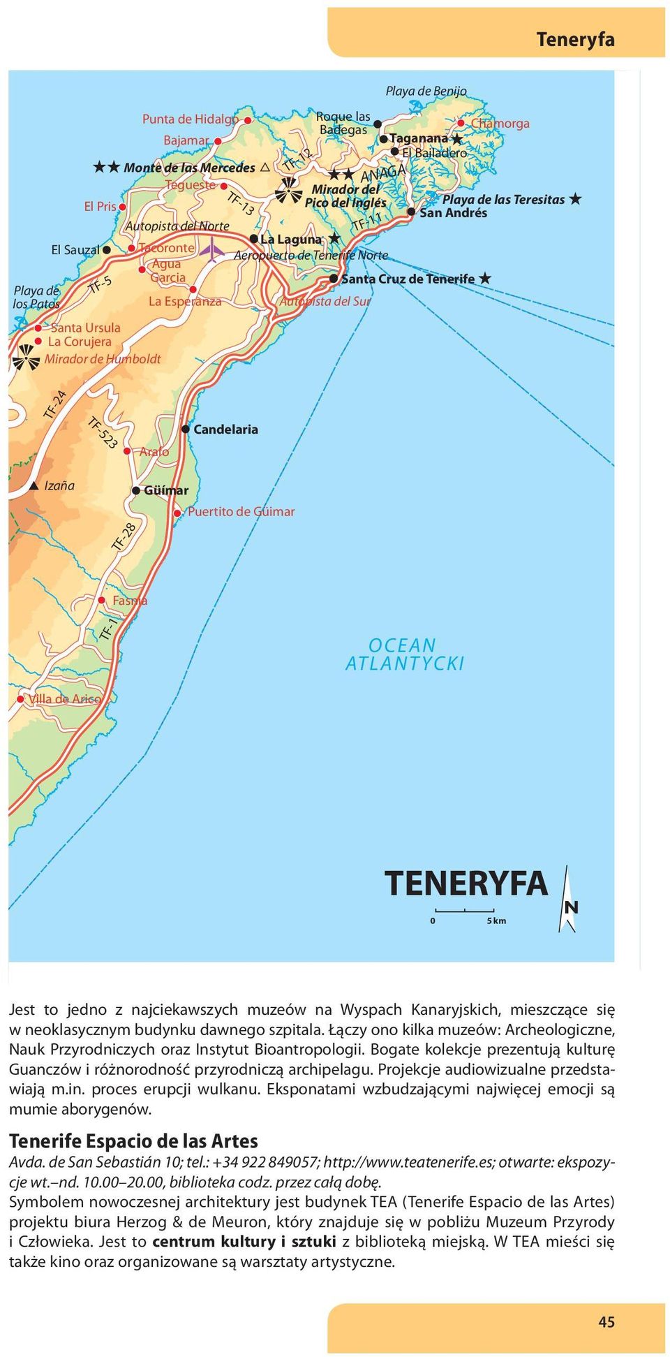 Rincón Mirador de Humboldt TF-5 TF-13 TF-12 ANAGA TF-11 a Orotava TF-24 o TF-523 Arafo Candelaria tural Forestal lanca la Tarta Izaña TF-28 Güímar Puertito de Güimar Fasnia TF-1 OCEAN ATLANTYCKI