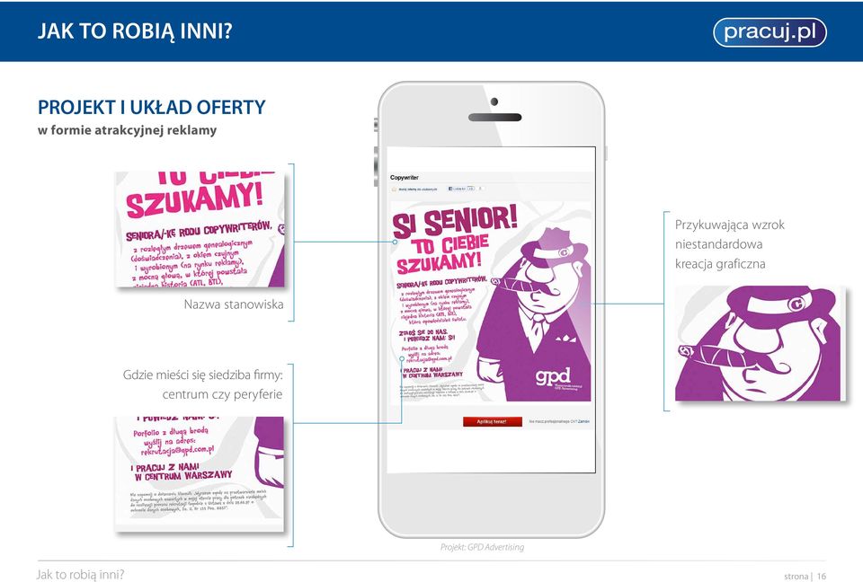 Przykuwająca wzrok niestandardowa kreacja graficzna Nazwa