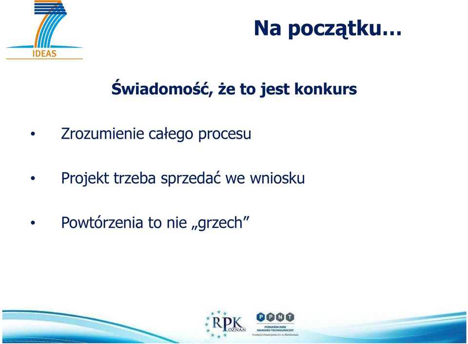 procesu Projekt trzeba sprzedać