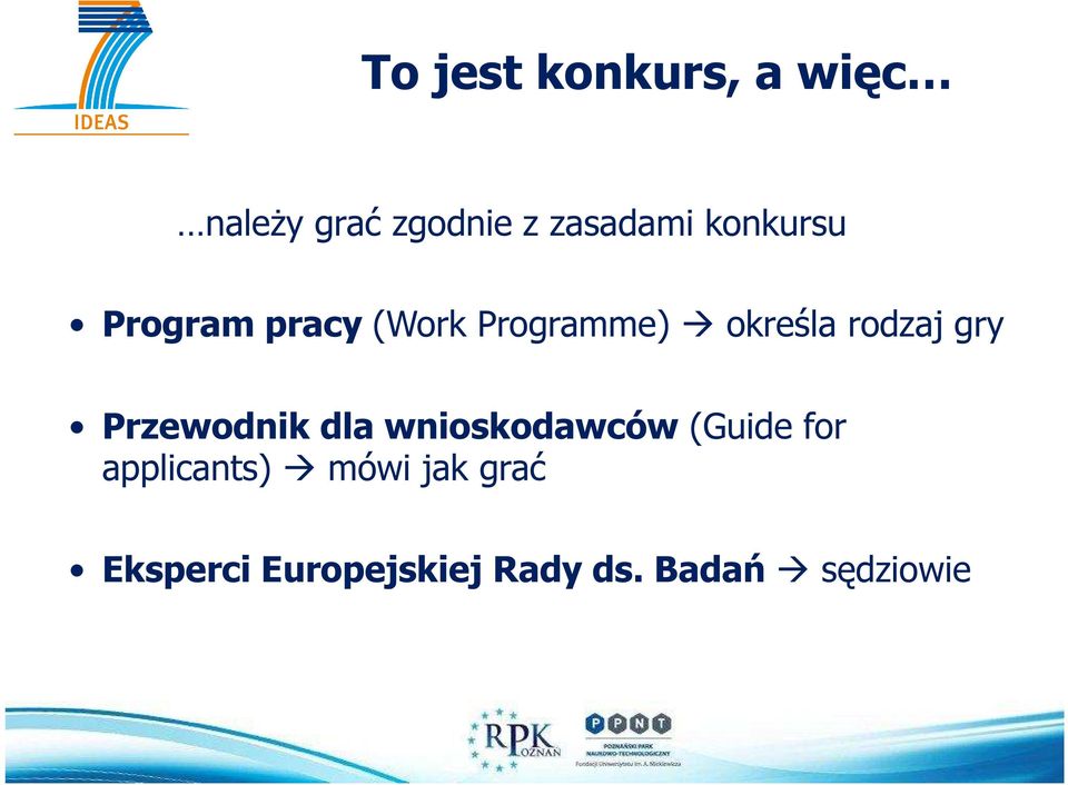 gry Przewodnik dla wnioskodawców (Guide for applicants)