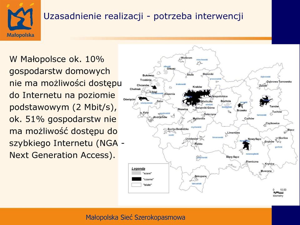 na poziomie podstawowym (2 Mbit/s), ok.