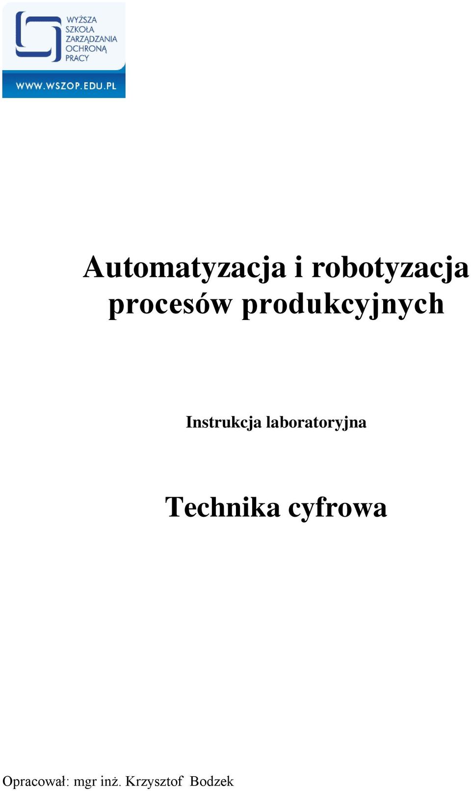 Instrukcja laboratoryjna