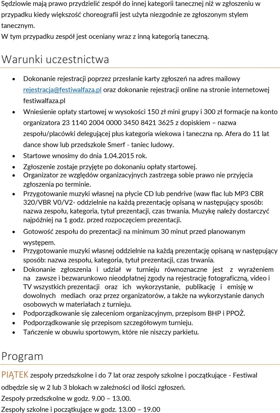 pl oraz dokonanie rejestracji online na stronie internetowej festiwalfaza.