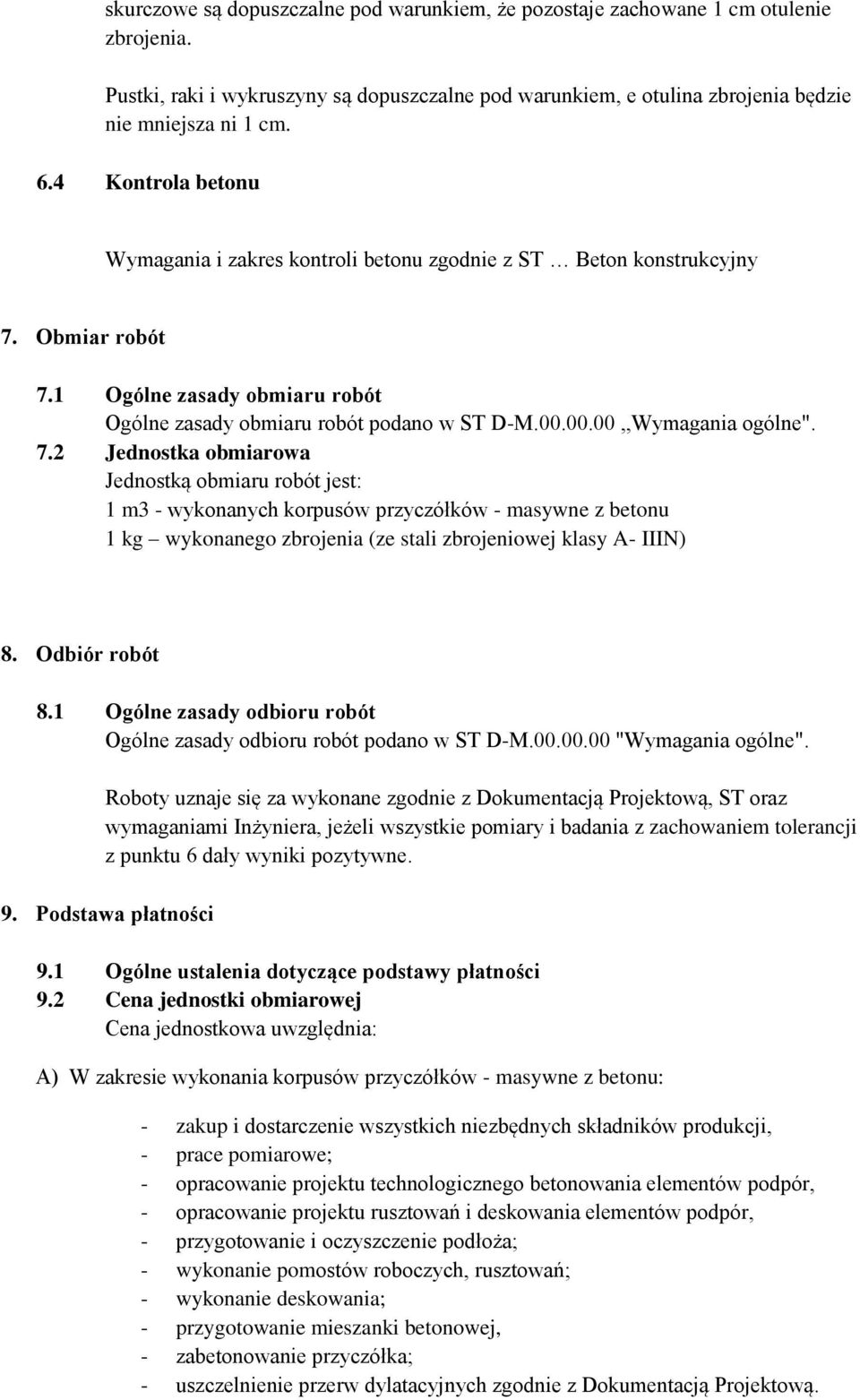 00.00,,Wymagania ogólne". 7.