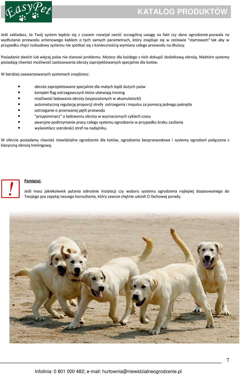 Posiadanie dwóch lub więcej psów nie stanowi problemu. Możesz dla każdego z nich dokupić dodatkową obrożę.