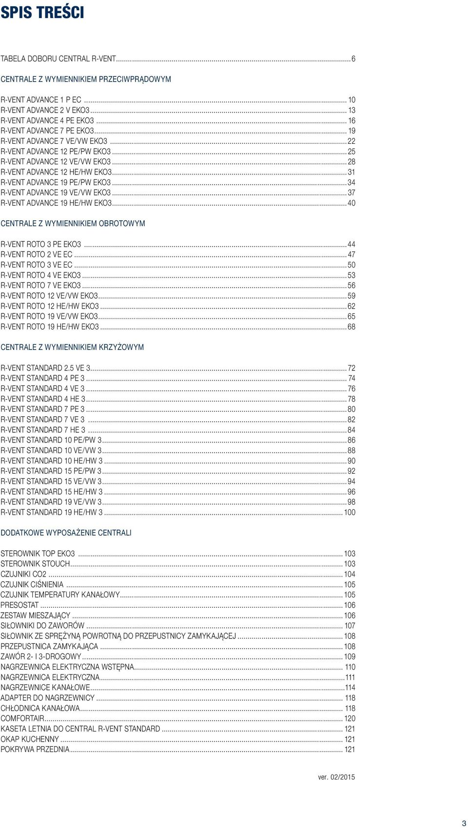 ..34 R-VENT ADVANCE 19 VE/VW EKO3...37 R-VENT ADVANCE 19 HE/HW EKO3...40 centrale z wymiennikiem obrotowym R-VENT ROTO 3 PE EKO3...44 R-VENT ROTO 2 VE EC... 47 R-VENT ROTO 3 VE EC.