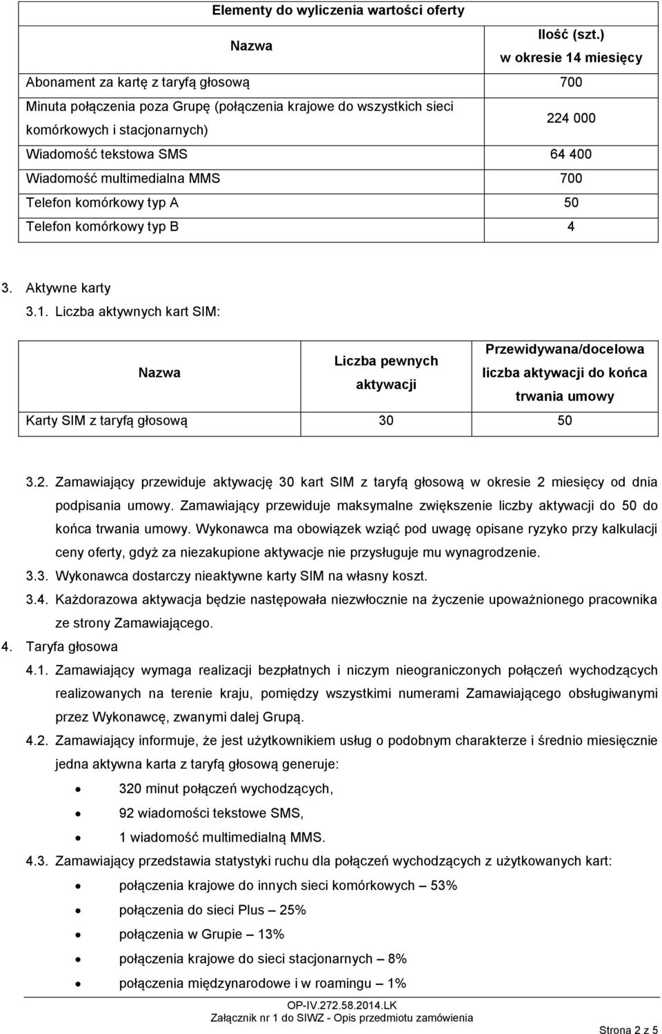 Wiadomość multimedialna MMS 700 Telefon komórkowy typ A 50 Telefon komórkowy typ B 4 3. Aktywne karty 3.1.