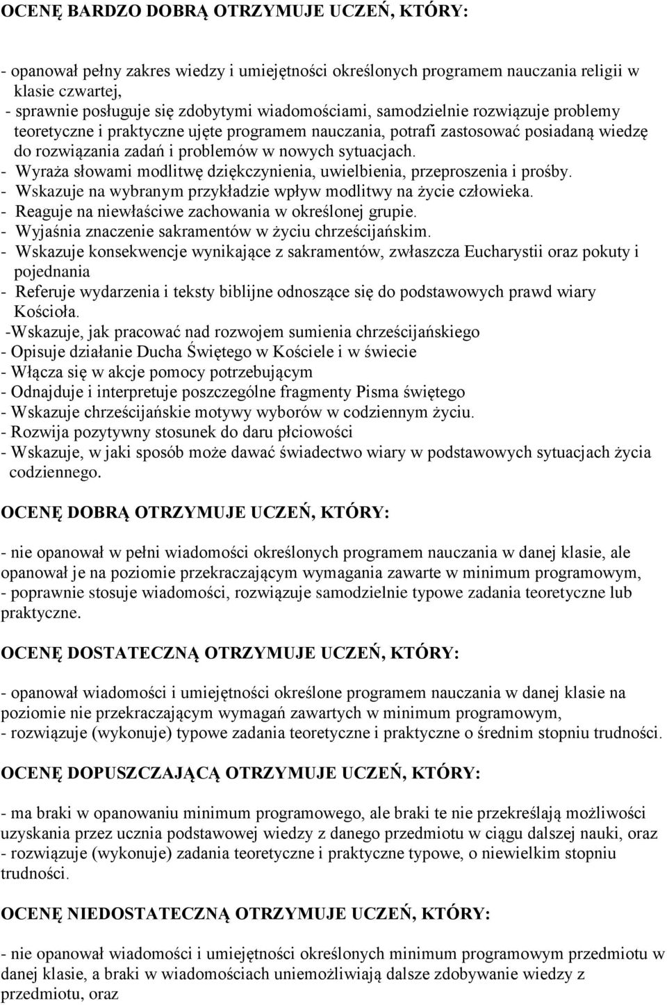 - Wyraża słowami modlitwę dziękczynienia, uwielbienia, przeproszenia i prośby. - Wskazuje na wybranym przykładzie wpływ modlitwy na życie człowieka.